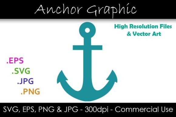 Anchor SVG Clipart for Graphics and Crafts