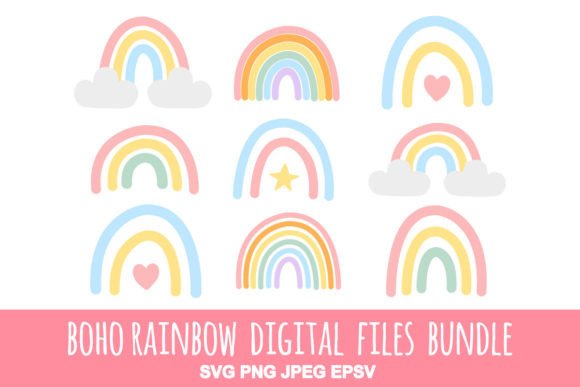 Boho Rainbows: Graphics & Illustrations Review