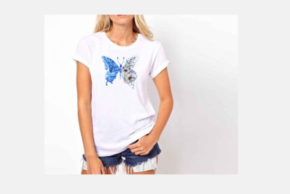 Butterfly with Flowers Sublimation, PNG Review