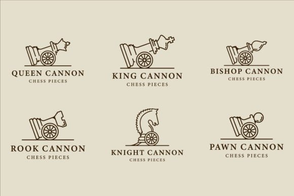 Chess Cannon Graphics: Strategic Logos for Branding