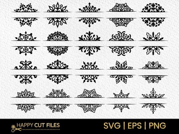 Christmas Snowflake Split Svg Bundle: Graphics for Crafts