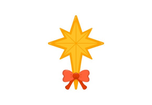 Christmas Star Decoration Clipart: Graphics & Illustrations