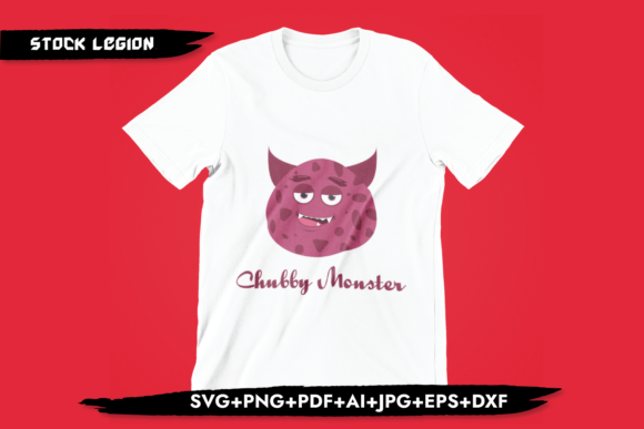 Chubby Monster Svg: Graphics for T-Shirt Designs