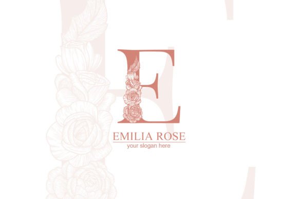E Logo Floral Monogram: Graphics & Logos Review