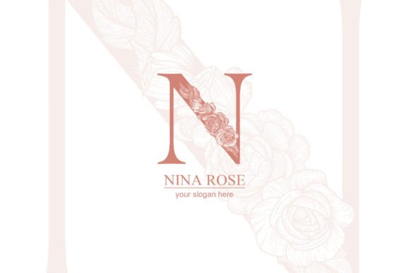 Floral N Logo Graphics for Elegant Local Brand Logos