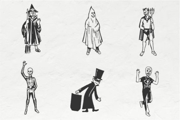 Halloween Costume Vector: Vintage Graphics & Illustrations