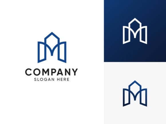 Simple Monoline Real Estate Logo: Graphics & Logos