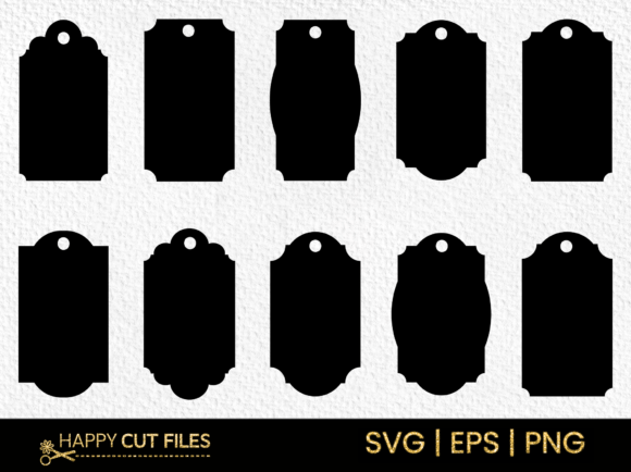 Vintage Gift Tags SVG Bundle: Crafts & Graphics